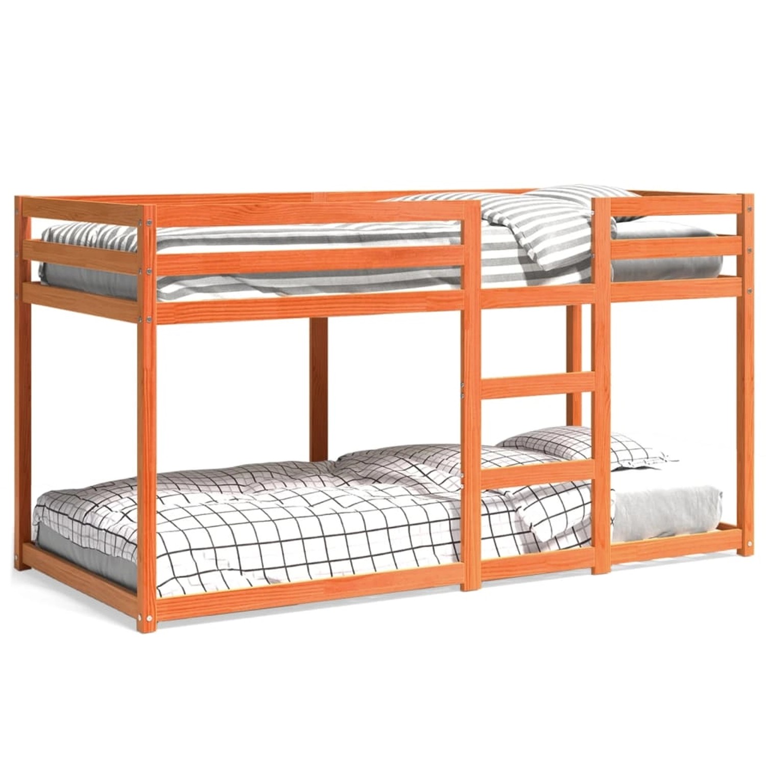 vidaXL Etagenbett Wachsbraun 90x200 cm Massivholz Kiefer1954607 günstig online kaufen