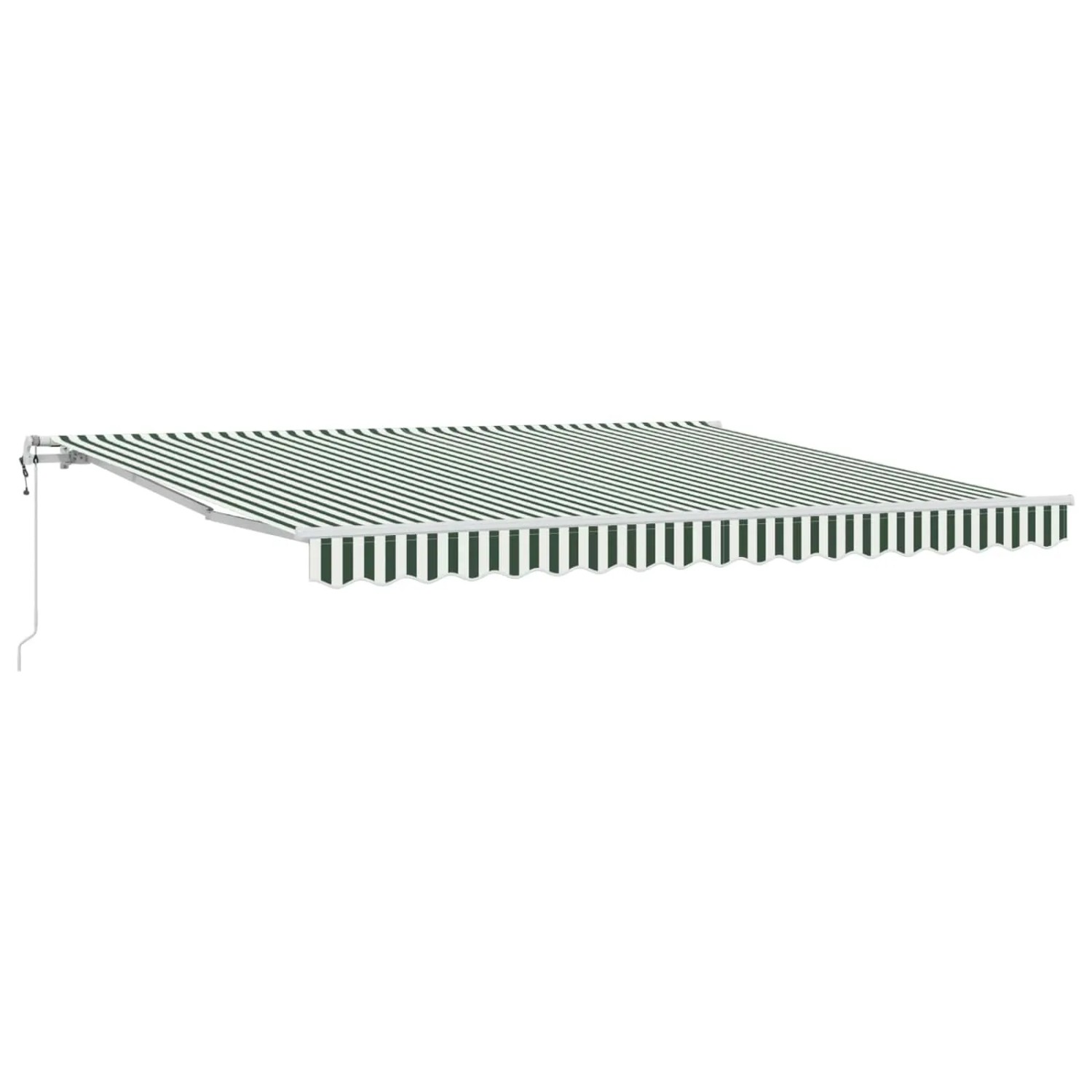 vidaXL Elektrische Ausziehbare Markise Grün und Weiß 400 x 300 cm 3330721