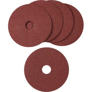 5 LUX Fiberscheiben Classic, Ø 115 mm, Körnung 100 für Winkelschleifer.