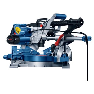 Bosch Professional Paneelsäge GCM 8 SJL, 1600 W, mit blauem Gehäuse und Kreissägeblatt