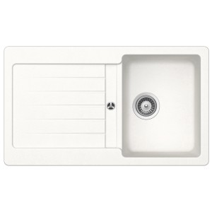 Respekta Einbauspüle Massivgranit Austin 100 cm x 50 cm Weiß