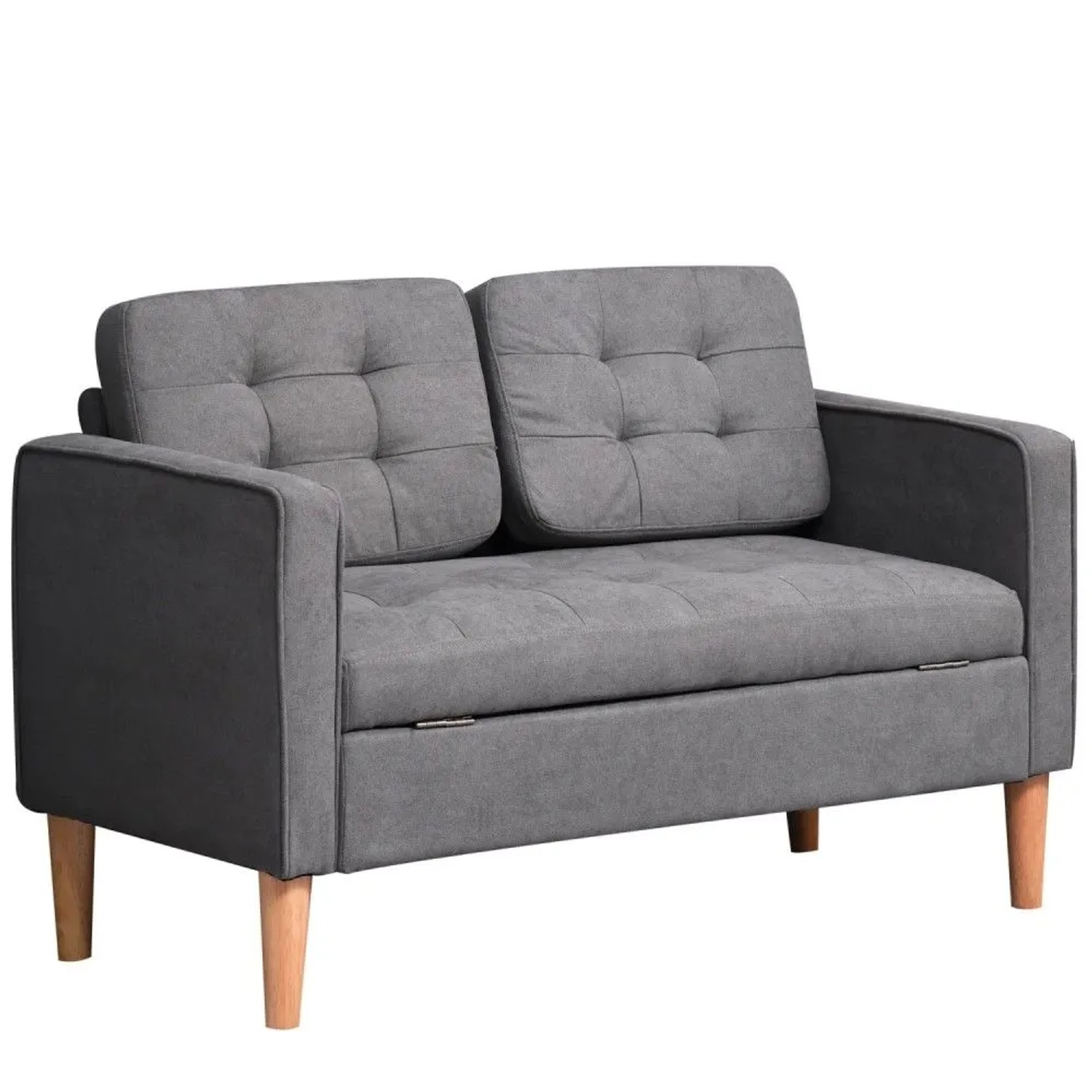 HOMCOM 2 Sitzer Sofa mit Stauraum 117x 62 x 78 cm