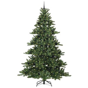 vidaXL Künstlicher Klappbarer Weihnachtsbaum mit 300 LEDs 240 cm PVC 3397693