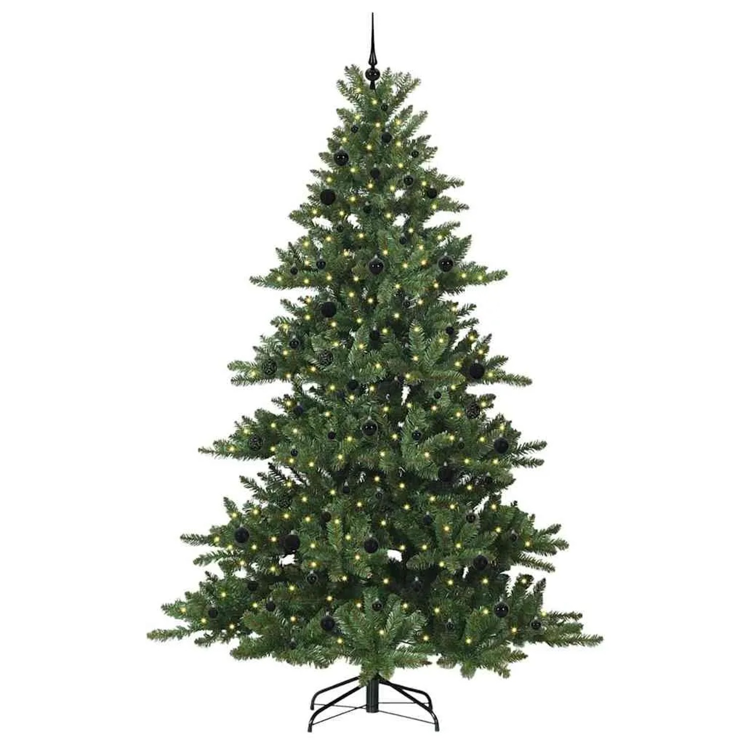 vidaXL Künstlicher Klappbarer Weihnachtsbaum mit 300 LEDs 240 cm PVC 3397693
