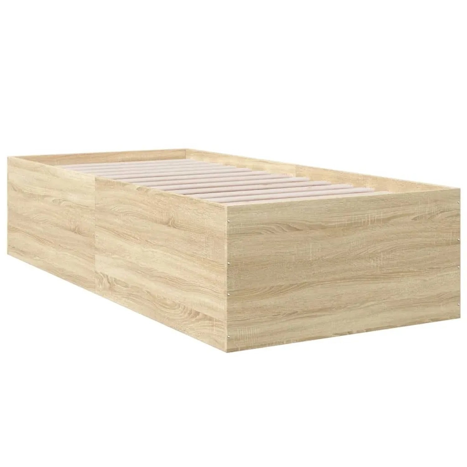 vidaXL Bettgestell Sonoma-Eiche 100x200 cm Holzwerkstoff 3280960 günstig online kaufen