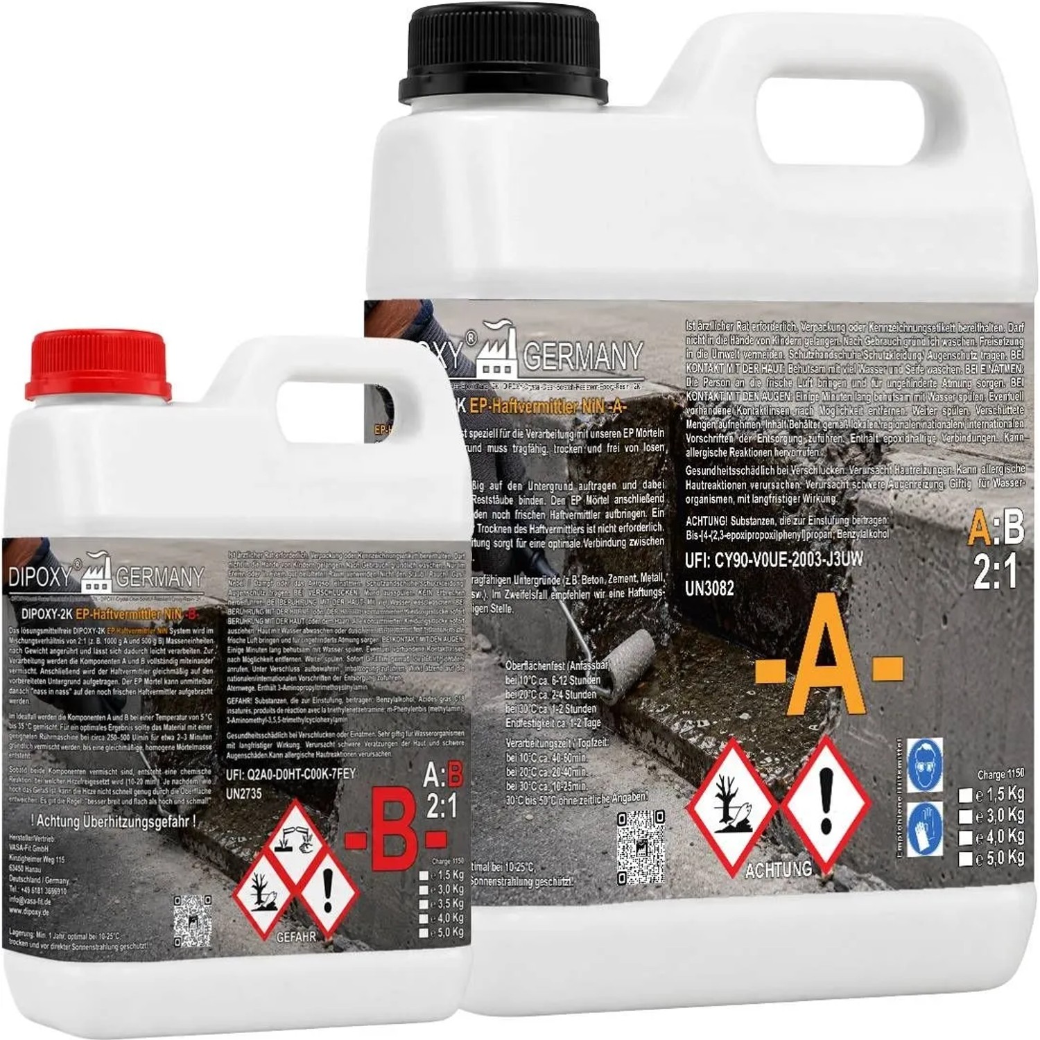 Dipoxy 2K-Epoxidharz-Haftvermittler NiN für Epoxidharzmörtel 7,5 kg