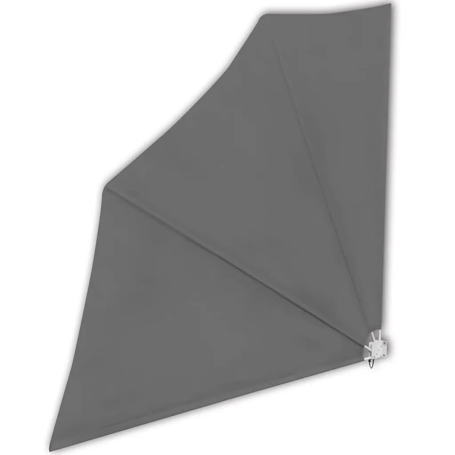 furnicato Faltbarer Balkonfächer, grau, 140x140 cm, für Balkon & Terrasse