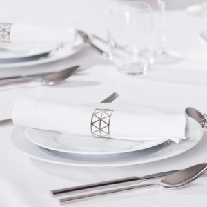 Relaxdays Serviettenringe 12er Set Eisen Silber 3 cm x 4,5 cm 12 g