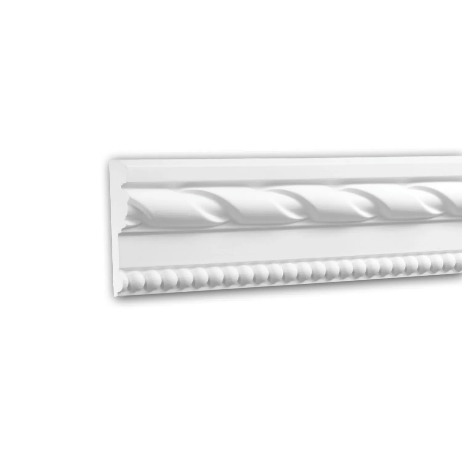 PROFHOME 151314 Wand- und Friesleiste Stuckleiste Zierleiste Wandleiste 2 m 200 cm x 1,8 cm x 6,6 cm Weiß