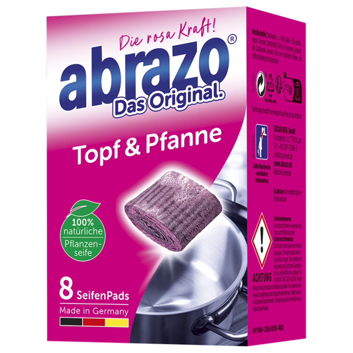 abrazo Reinigungskissen Topf & Pfanne 8 Stück