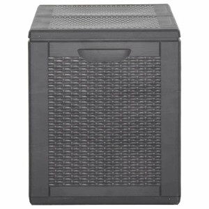 VidaXL Gartenbox, 180 L, Schwarz, Rattan-Optik. Universalbox für Garten, Terrasse & Balkon.