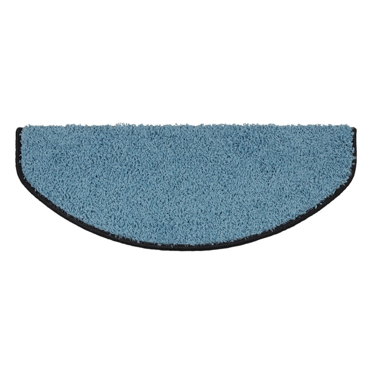 KARAT Shaggy Stufenmatte Sphinx Hochflor Hellblau 19 x 56 cm Halbrund