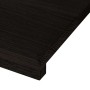 Zwei dunkelbraune Treppenstufen aus massivem Eichenholz, 80x30 cm.