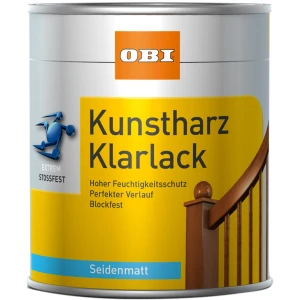 OBI Kunstharz Klarlack Transparent seidenmatt 375 ml