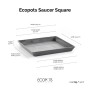 Ecopots Untersetzer Rotterdam, grau, 35,5x35,5 cm, quadratisch, für Innen- und Außenbereich.