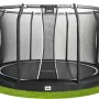 Schwarzes Salta Premium Ground Trampolin ø 366 cm, ein Bodentrampolin mit Sicherheitsnetz.