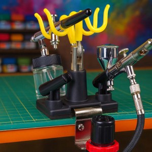 Wiltec Pistolenhalter 4 Pistolen Tischmontage Airbrushpistole Airbrush Zubehör