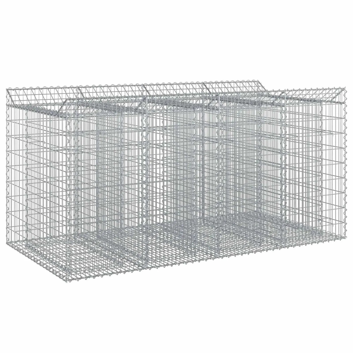 vidaXL Gabionen-Hochbeet 2 Stk Silber 3422226