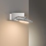 Moderne LED-Wandleuchte Beta von Fischer & Honsel in Nickel matt. Smarte Leuchte mit Farbwechsel.