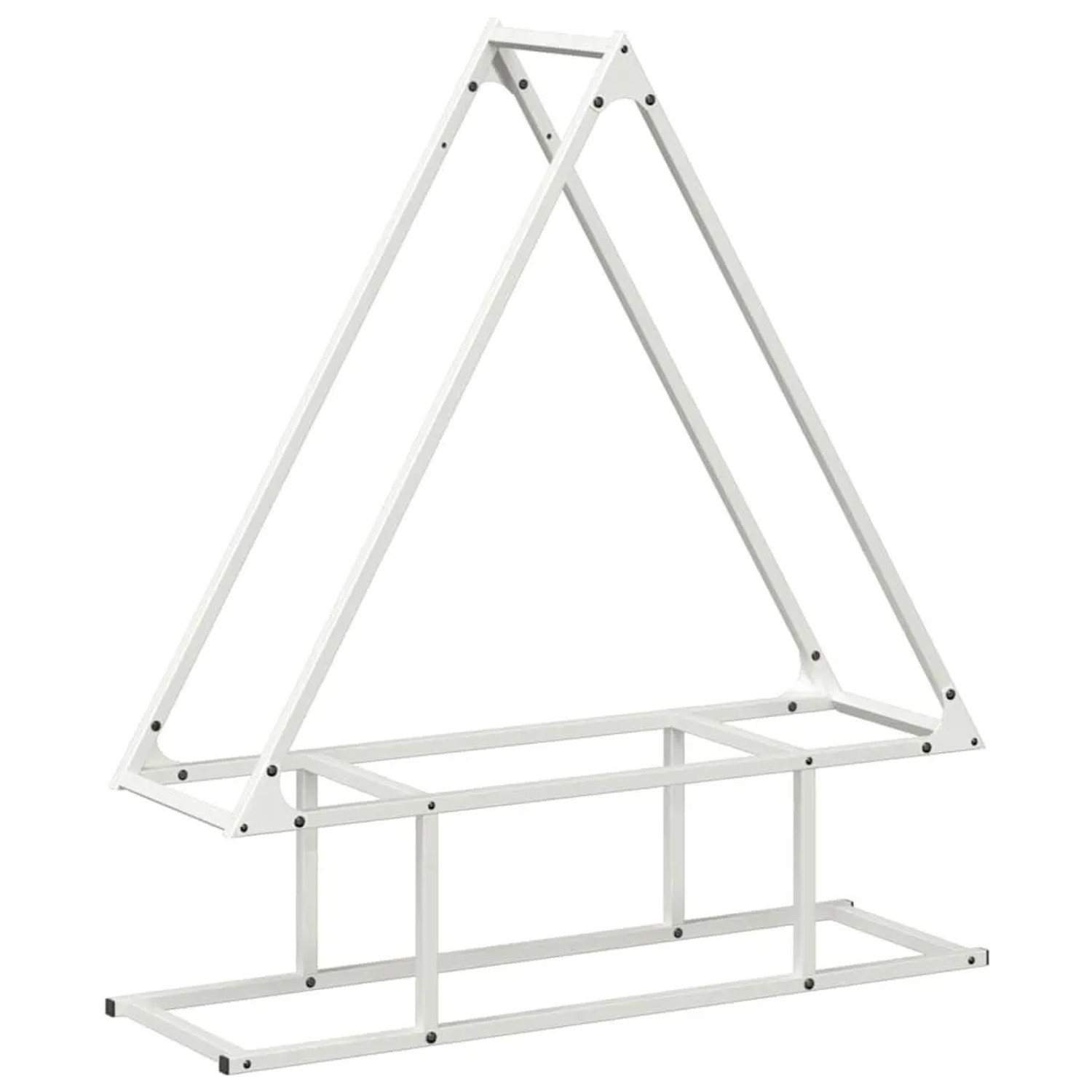 vidaXL Brennholzregal Weiß 80x25x90 cm Kaltgewalzter Stahl 864316