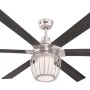WESTINGHOUSE Deckenventilator Willa 153cm mit LED und Fernbedienung, Nickel-Finish, Wenge/Buche Wendeflügel.
