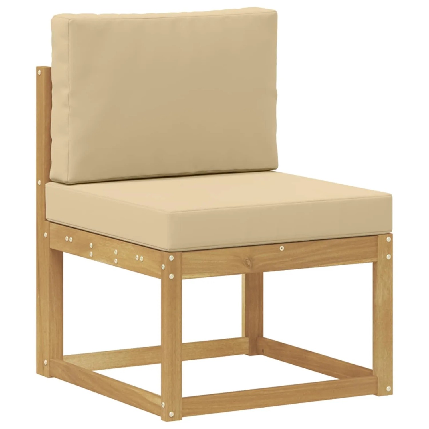 vidaXL Outdoor-Sofagarnitur Weiß und Beige 59 x 63 x 73 cm 901461