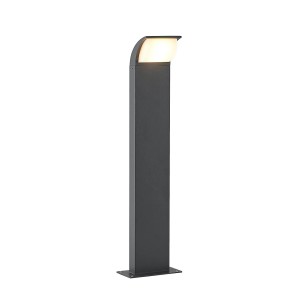 Moderne Lucande LED Außenleuchte Tinna, schwarz, aus Aluminium. Sockelleuchte für Garten und Terrasse.