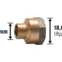Löt-Übergangsmuffe aus Rotguss, 25 mm, für Trinkwasser- und Heizungsanlagen. Verbinder mit Innengewinde.