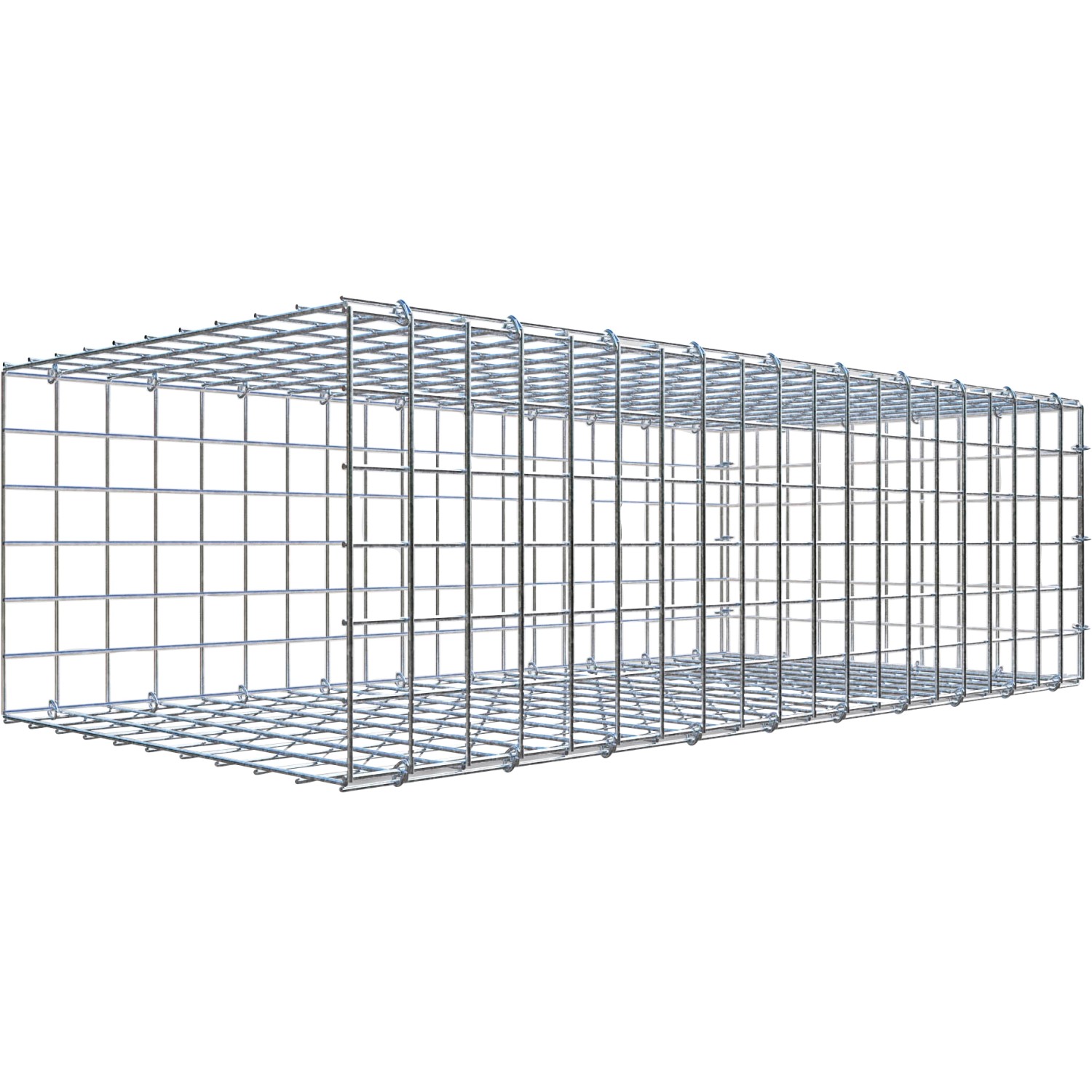 Gabiona C-Ring-Gabione-Anbaukorb Typ 2 30 x 100 x 50 cm Maschenw 5 x 5 cm