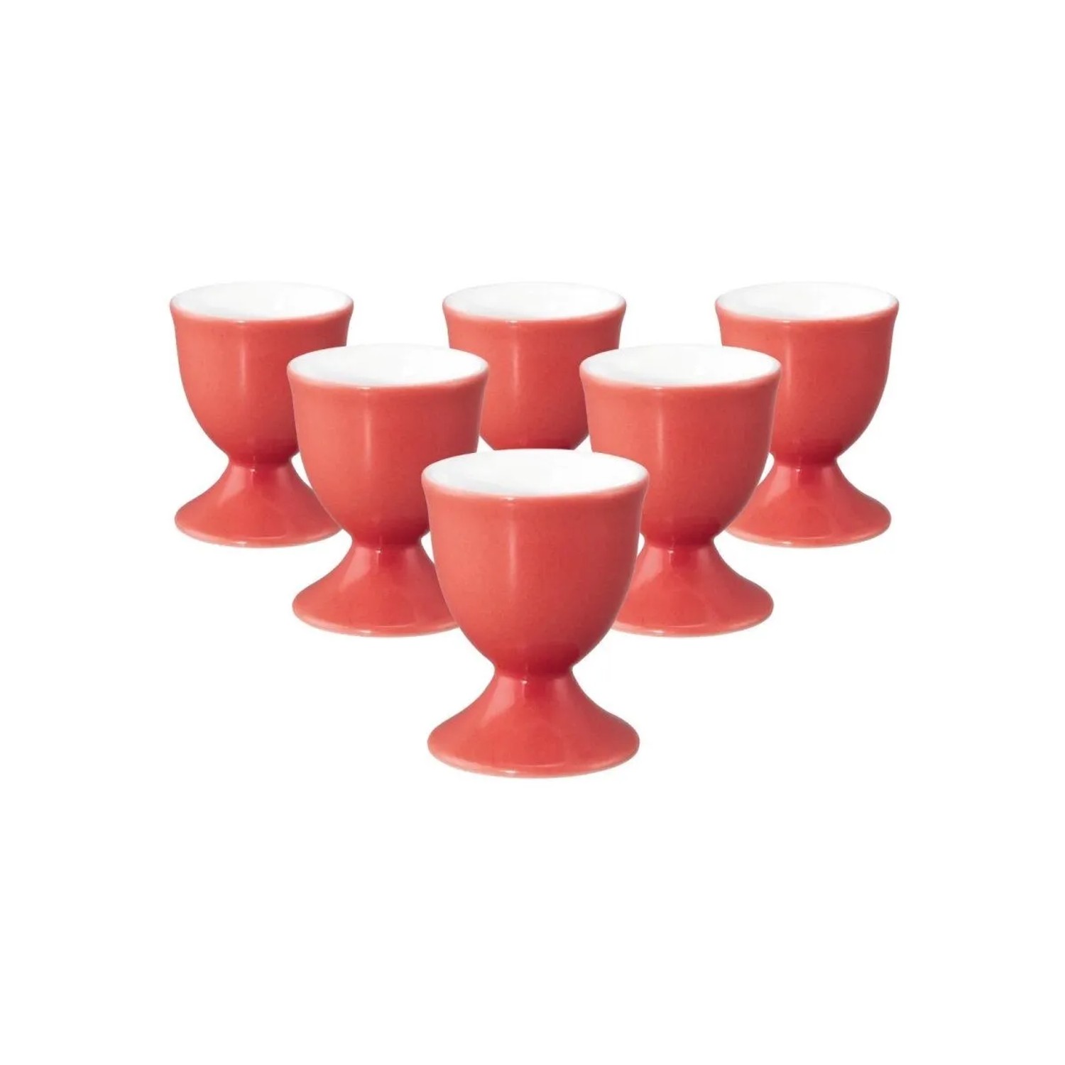 Seltmann Weiden Liberty Pure Colors Eierbecher 4,9 cm 6er Set Flamingo Red