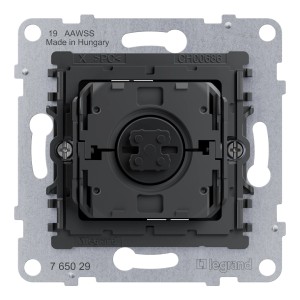 Legrand Jalousieschaltereinsatz Seano mit 3 Tasten, Detailansicht der Rückseite.