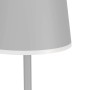 Graue EGLO LED Akku Stehlampe MANNERA-L mit Touchdimmer, kabellos und IP54-geschützt.