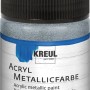 Kreul Acryl Metallic Farbe Silber, 50ml. Acrylfarbe für Bastelarbeiten und Dekoration.