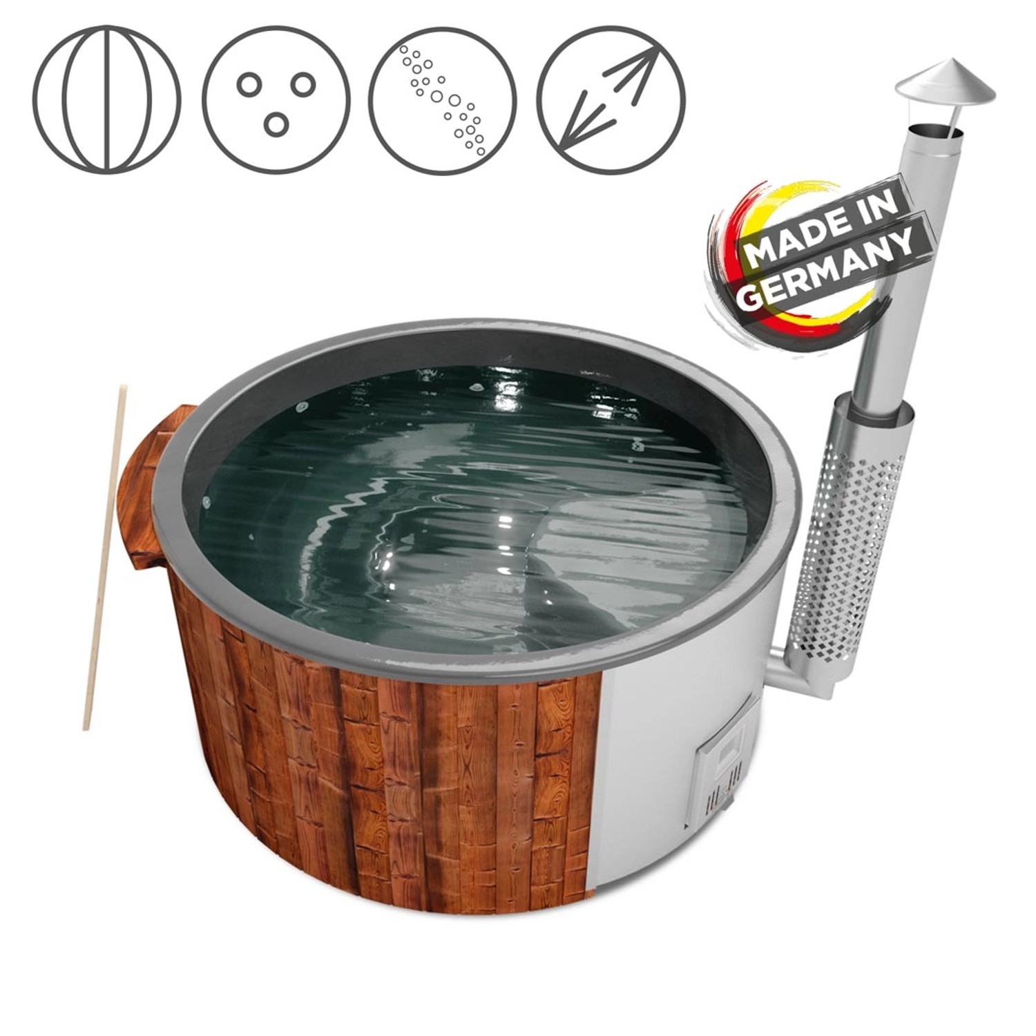 Holzklusiv Hot Tub Saphir 200 Thermoholz...