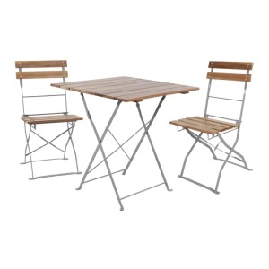 Lex Biergarten-Set Sitzgruppe Biergartenmöbel Gartenmöbel Gartentisch Stuhl 3tlg.