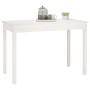 Weißer vidaXL Esstisch aus Kiefernholz, 110x55x75 cm. Schlichter Holztisch für Esszimmer oder Küche.