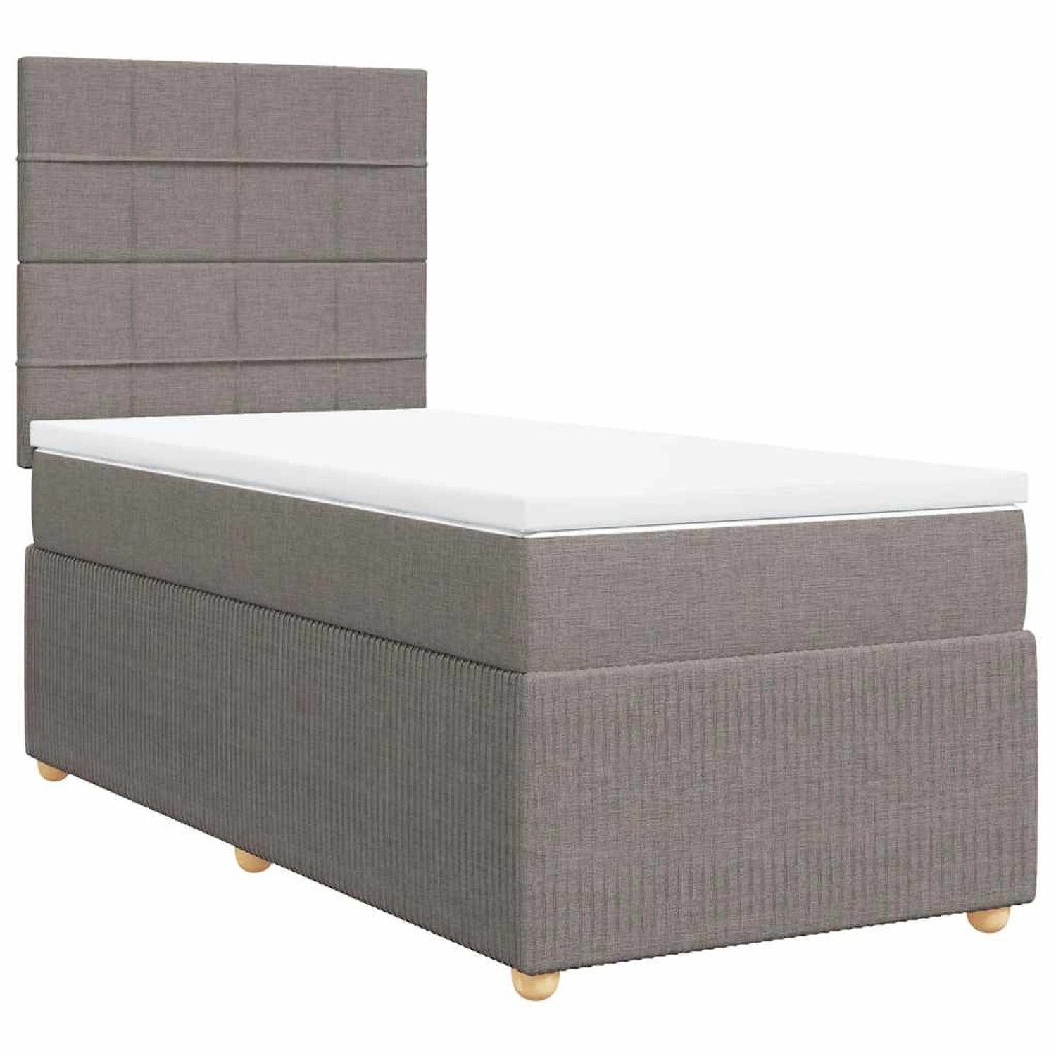 vidaXL Boxspringbett mit Matratze Taupe 100x200 cm Stoff 3291971 günstig online kaufen