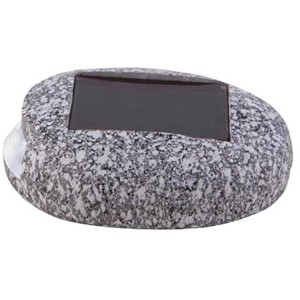 Globo LED-Solarleuchte im Kunststein-Design, 3er-Set, aus grauem Kunststoff für den Außenbereich.