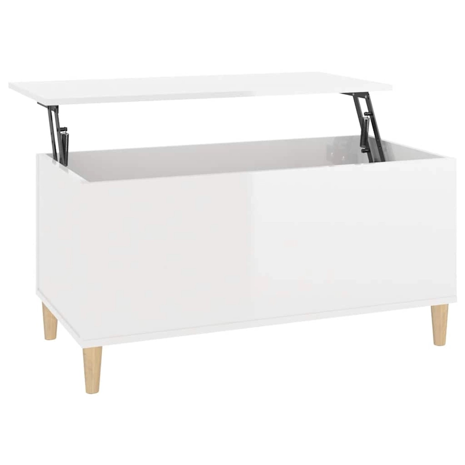 vidaXL Couchtisch Hochglanz-Weiß 90x44,5x45 cm Holzwerkstoff 819582 günstig online kaufen