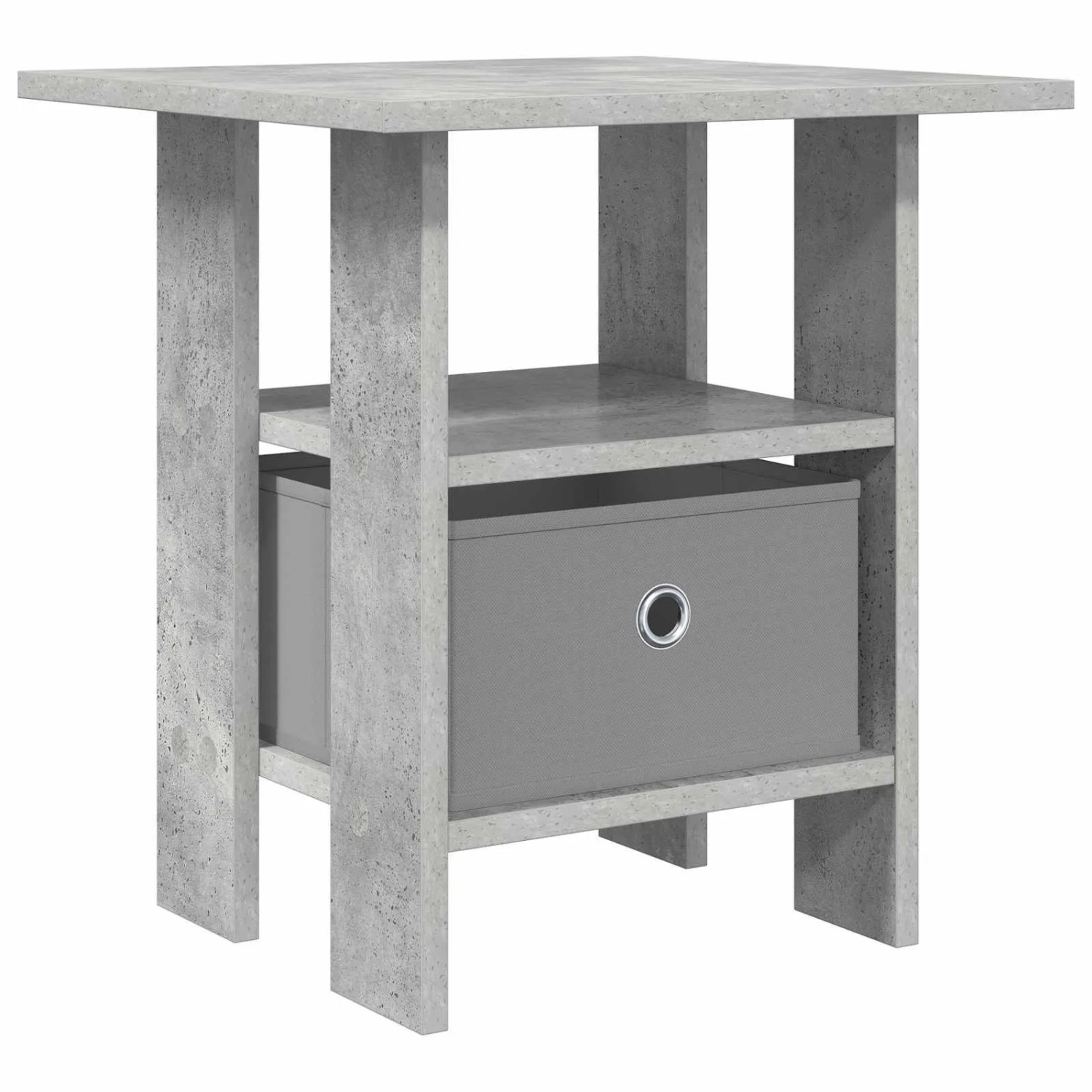 vidaXL Nachttisch Beton Grau 41 x 40 x 45 cm Holzwerkstoff 8000426