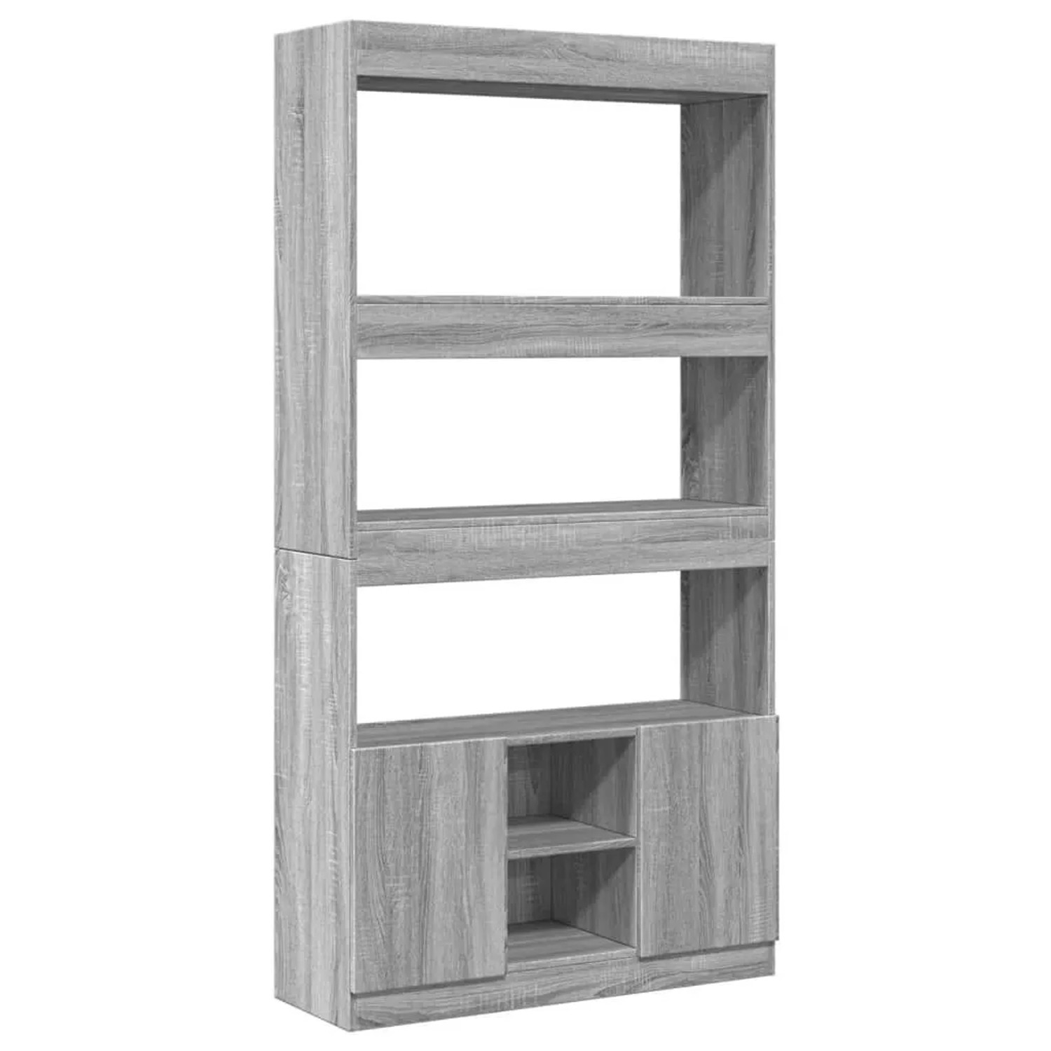 vidaXL Highboard Grau Sonoma 92x33x180 cm Holzwerkstoff 3309623