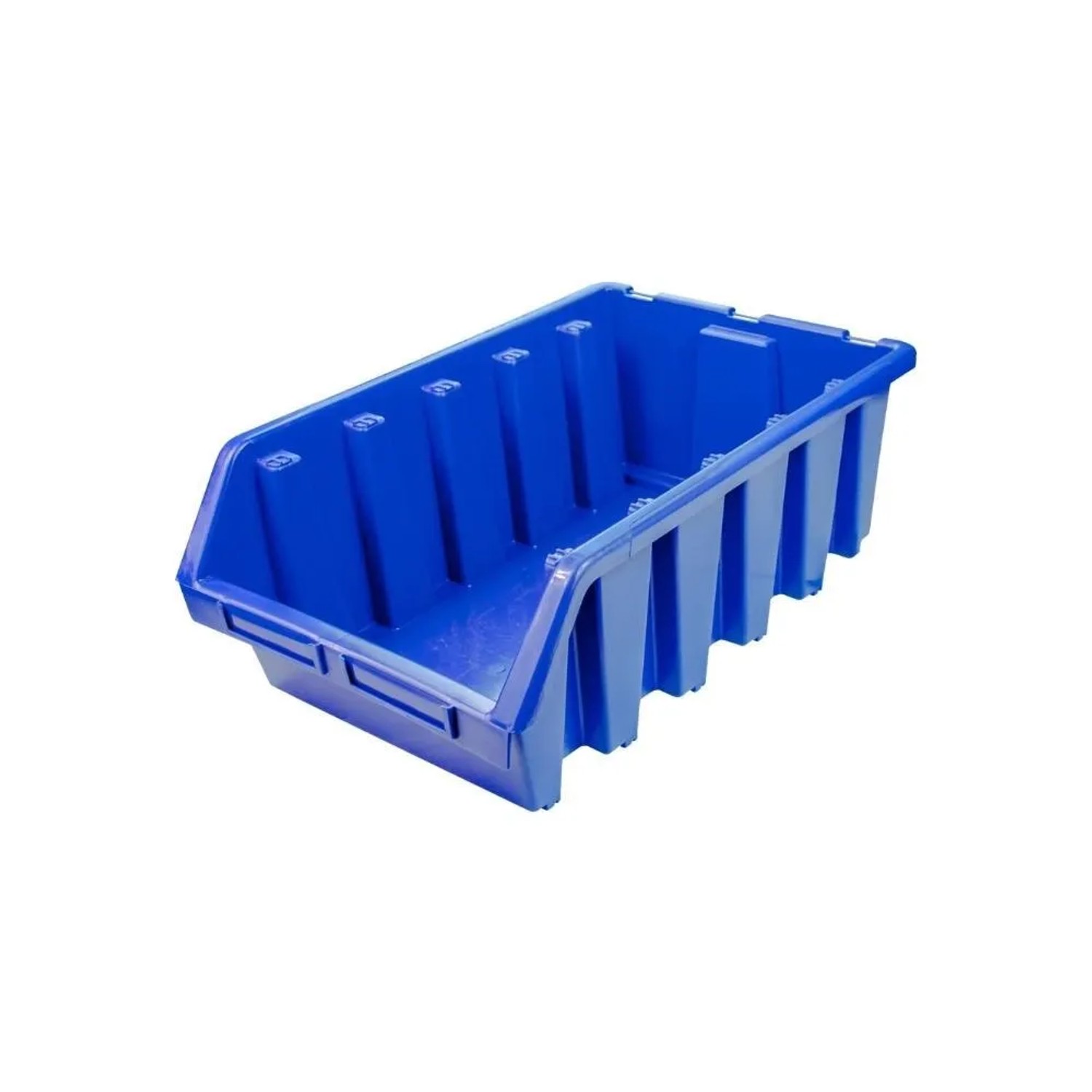 Blaue PROREGAL Sichtlagerbox (40x) aus Polypropylen, 18,7x33,3x50 cm, für Aufbewahrungssysteme.