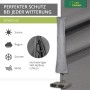 Graue Mehr Garten Sonnenschirmhülle für Schirme bis Ø 450 cm oder 320x320 cm.