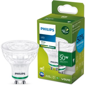Philips GU10 LED Leuchtmittel, 2,4 W, warmweiß, mit Verpackung.