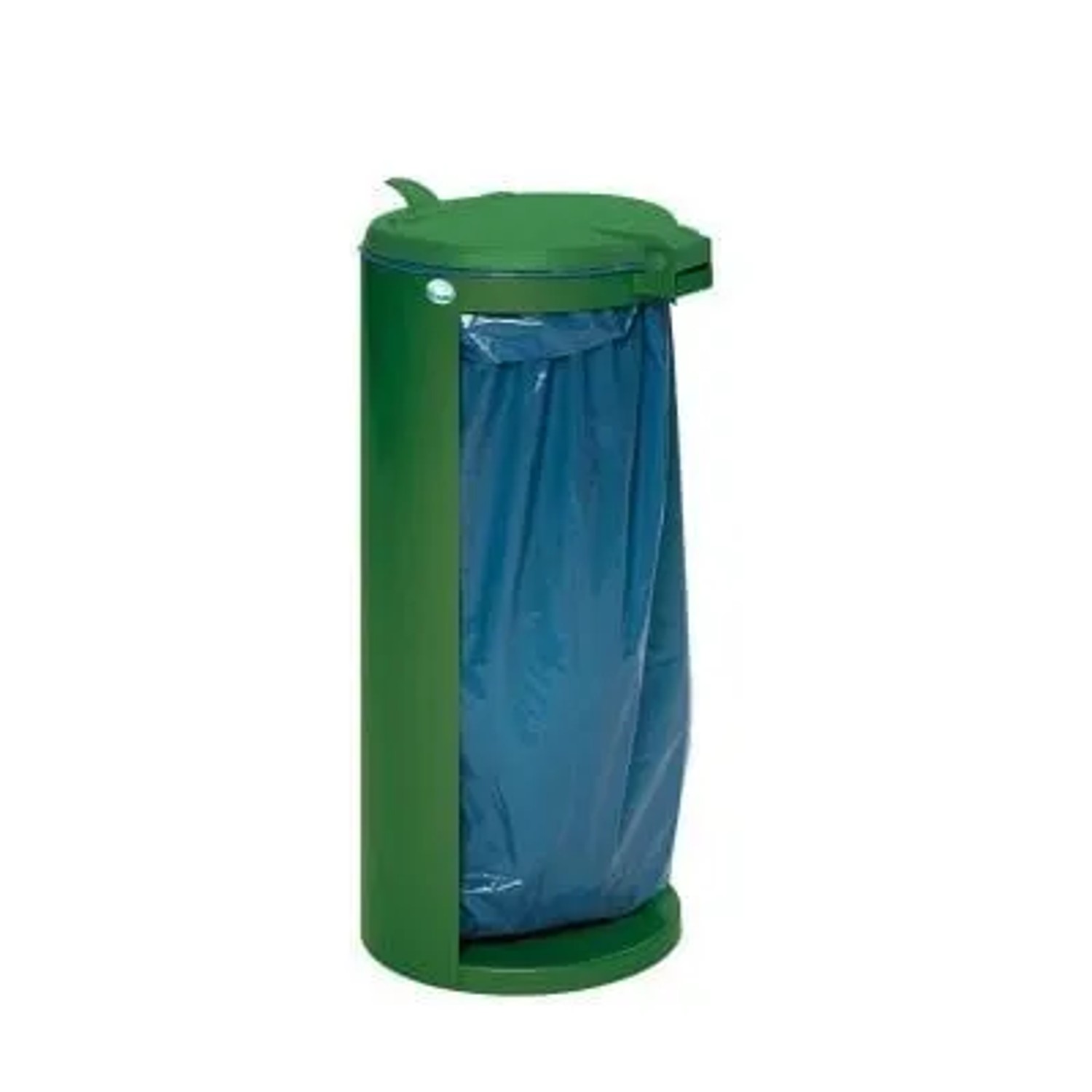 PROREGAL Kompakter Abfallsammler Junior Mit Deckel 35 cm Einfüllöffnung HxBxT 90 x 45 x 45 cm Stahl Grün