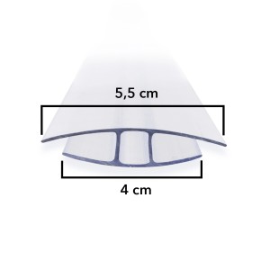 KARAT Verbinder H-Profil für Doppelstegplatten, 6mm stark, 121cm lang.