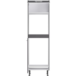 Optifit Hochschrank Ingvar420, 60cm, Anthrazit Matt, für Backofen und Kühlschrank.