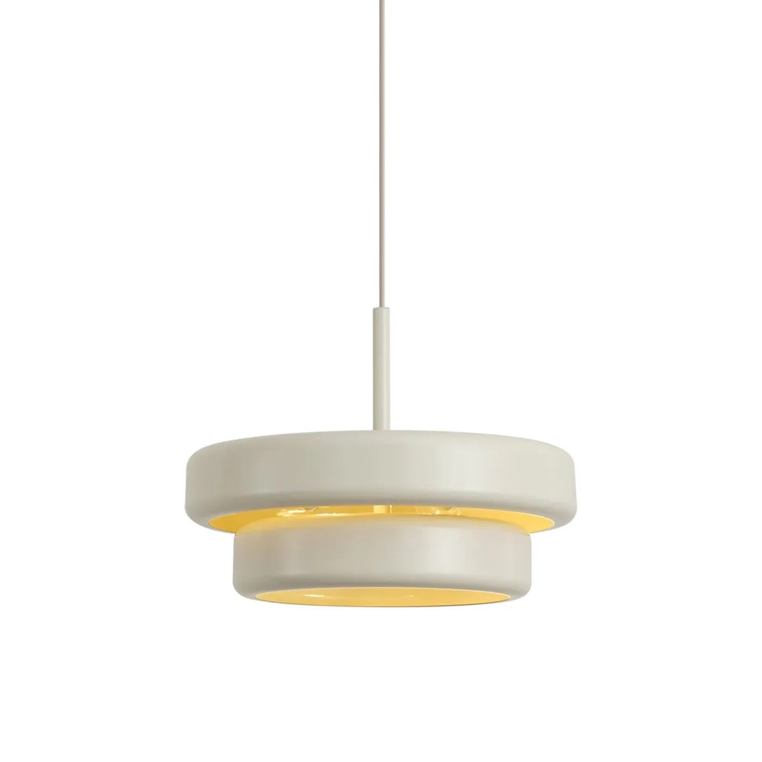 QAZQA Retro Hängelampe Beige mit Metallschirm Ophelia