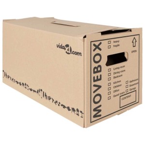 vidaXL Umzugsbox mit Speicher 20 Stk Natur 59 x 31,5 x 31,5 cm Karton 4106561