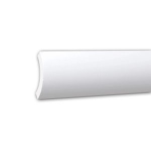 Weiße PROFHOME Eckleiste (200cm) für indirekte Beleuchtung. Zierleiste/Stuckleiste aus Polyurethan.